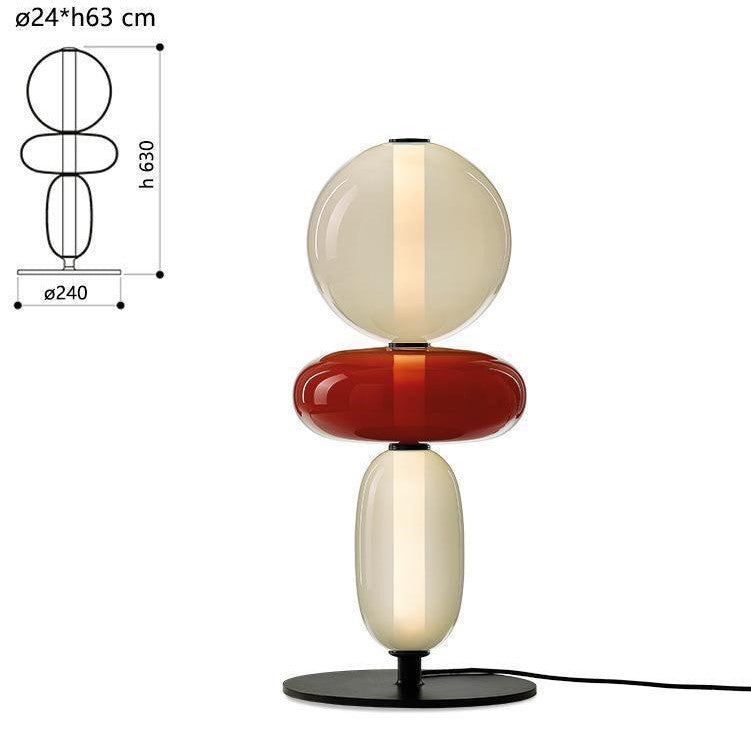 Lámpara de Mesa de Vidrio Diseño Escultural Moderno