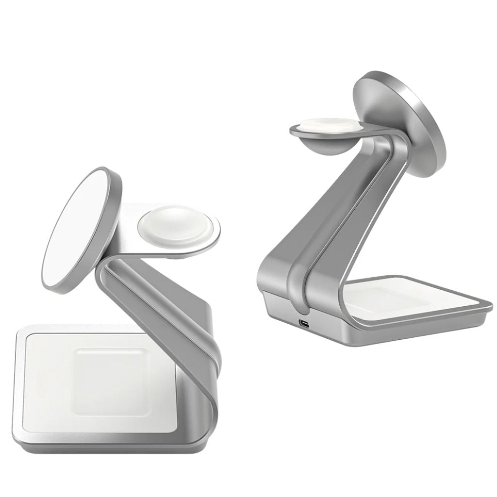 Cargador Inalámbrico Magnético 3 en 1 para Dispositivos Apple