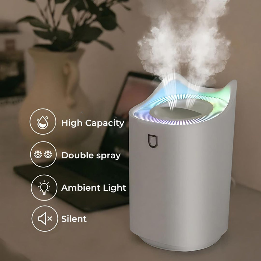 Humidificador Ultrasónico de 3000ml para Espacios de Vida Confortables
