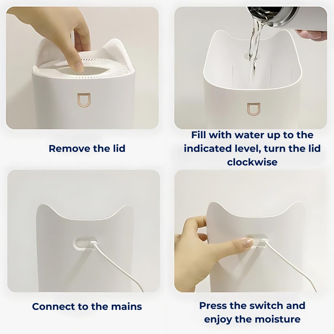 Humidificador Ultrasónico de 3000ml para Espacios de Vida Confortables