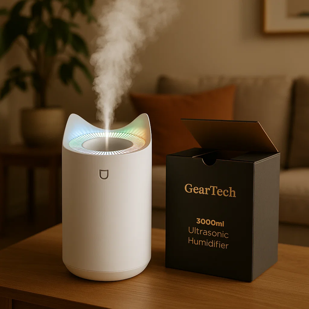 Humidificador Ultrasónico de 3000ml para Espacios de Vida Confortables