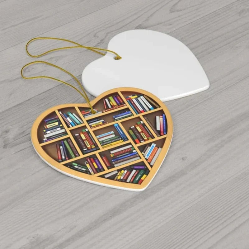 LiteraryHeart - Adorno de Corazón para Amantes de los Libros | 1+1 GRATIS