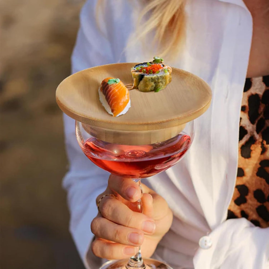 PerfekterGenuss - Tapa de Charcutería para Copa de Vino | 1+3 GRATIS