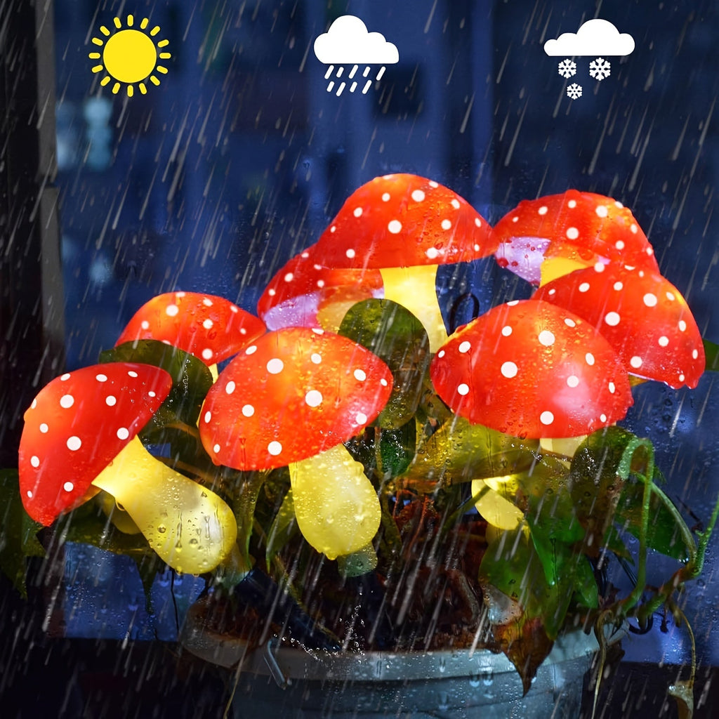 Setas Mágicas para el Jardín - Iluminación Juguetona para Exteriores