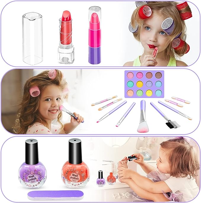 Juego de Maquillaje Lavable para Niños - Seguro y Divertido