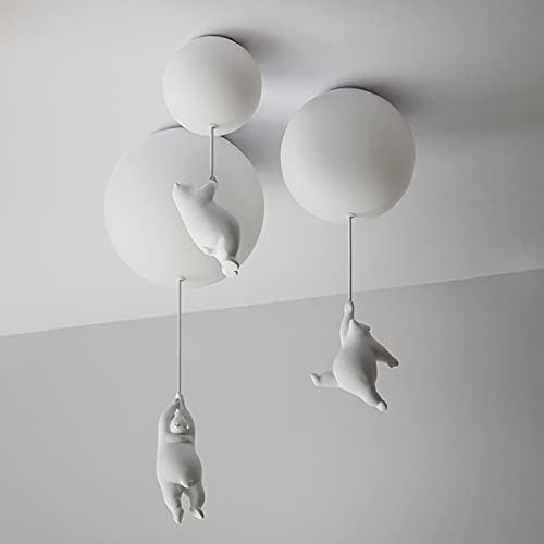 Lámpara de Techo Juguetona con Osos y Luces de Globo para la Habitación Infantil