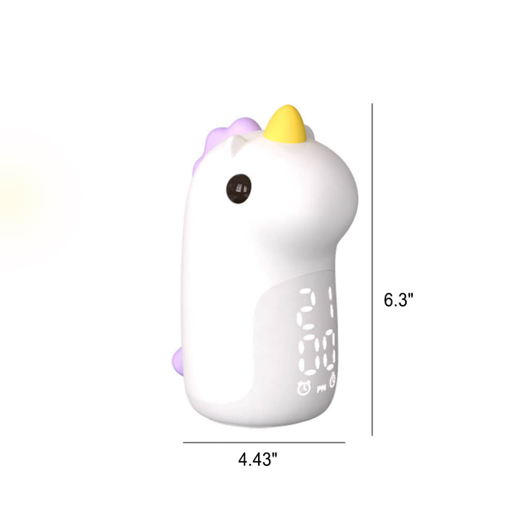 Luz Nocturna LED de Unicornio Mágico y Reloj Despertador para Niños