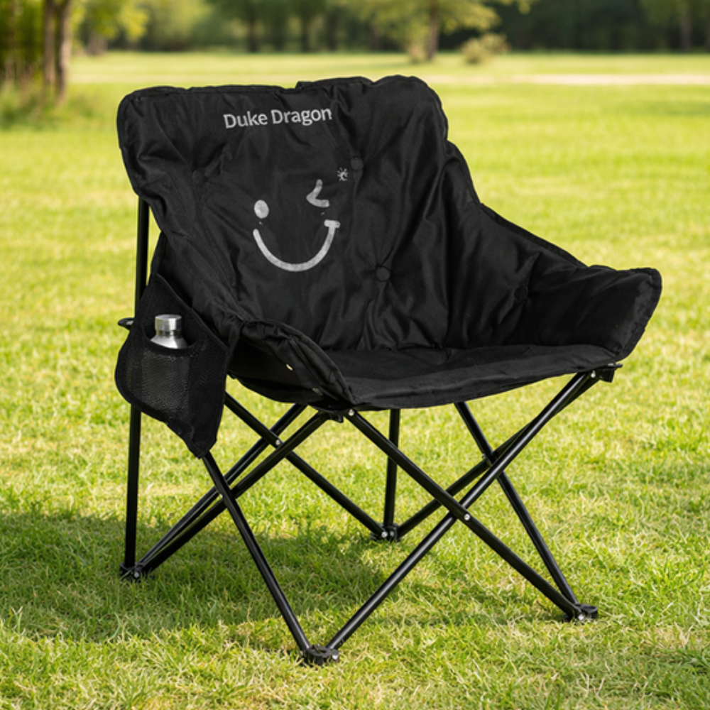 Silla de Camping Plegable Minimalista para Exterior con Respaldo y Cojín Acolchado