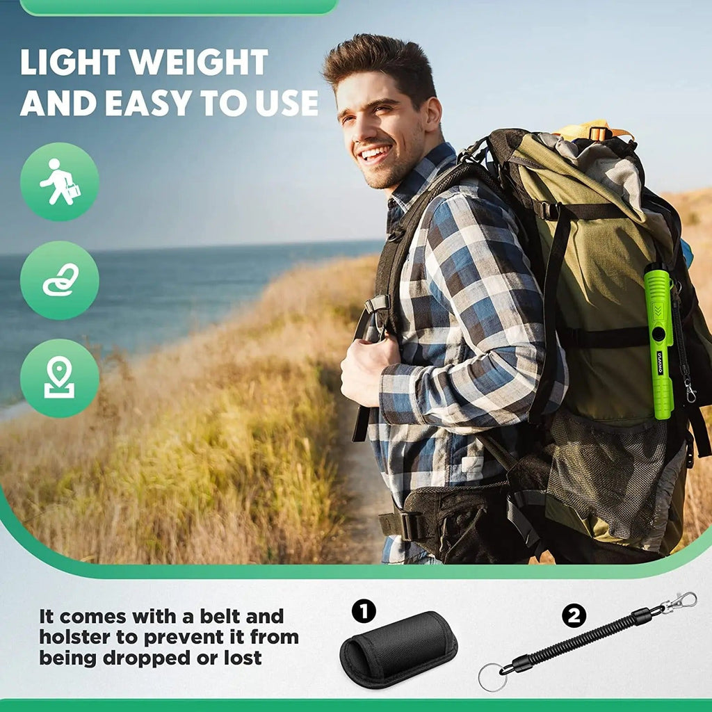Detector de metales impermeable con detección de 360° de alta sensibilidad