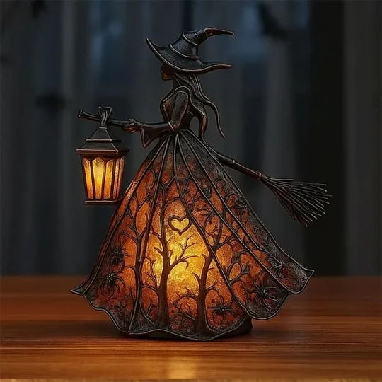 SpookyGlow – Linterna de Bruja de Halloween