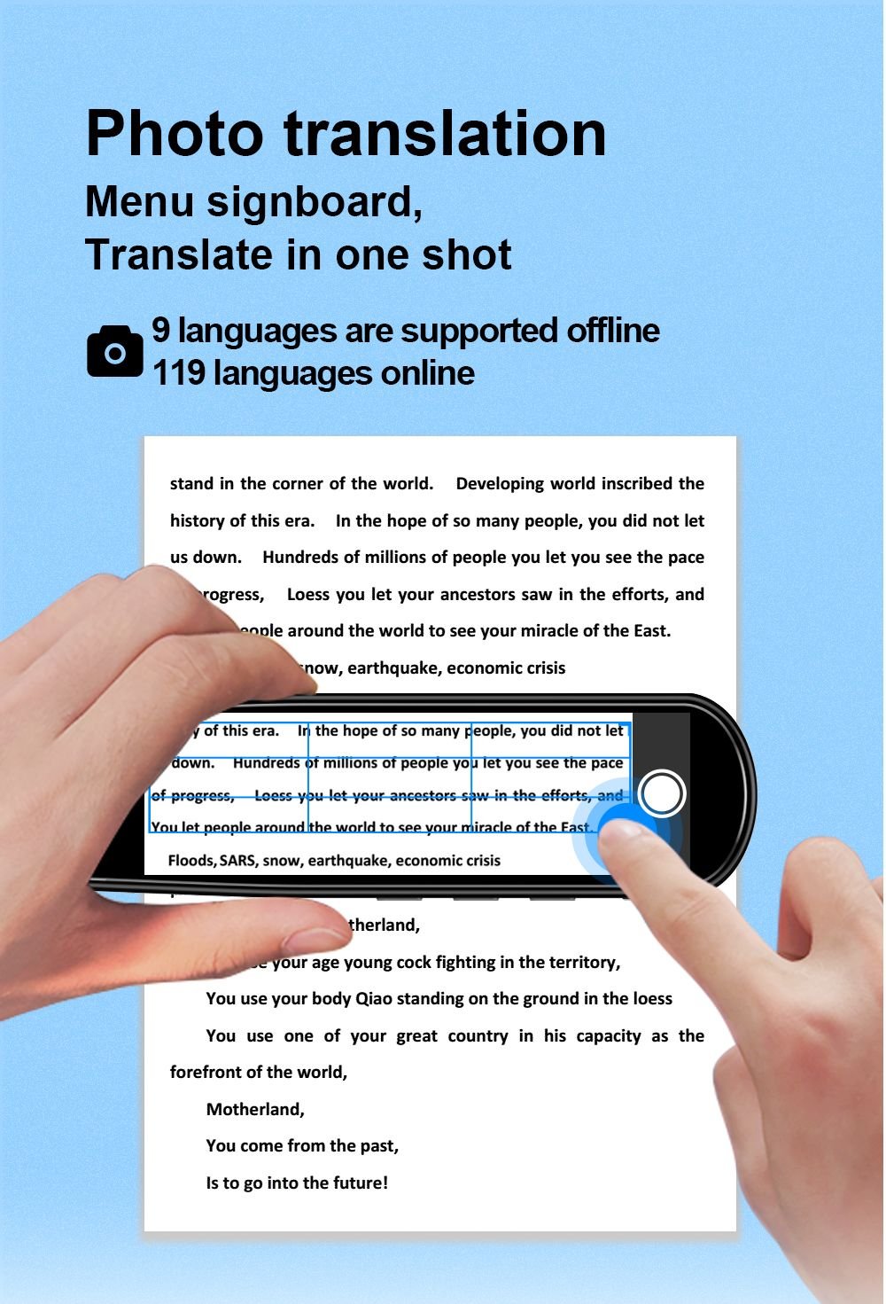 Lápiz de Traducción y Lectura de Precisión 112 Idiomas – Traductor de Texto y Voz Instantáneo