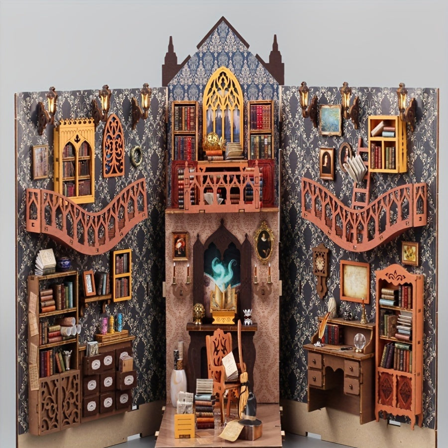 Casa de Libros Mágica – Rompecabezas de Madera 3D para Constructores Creativos
