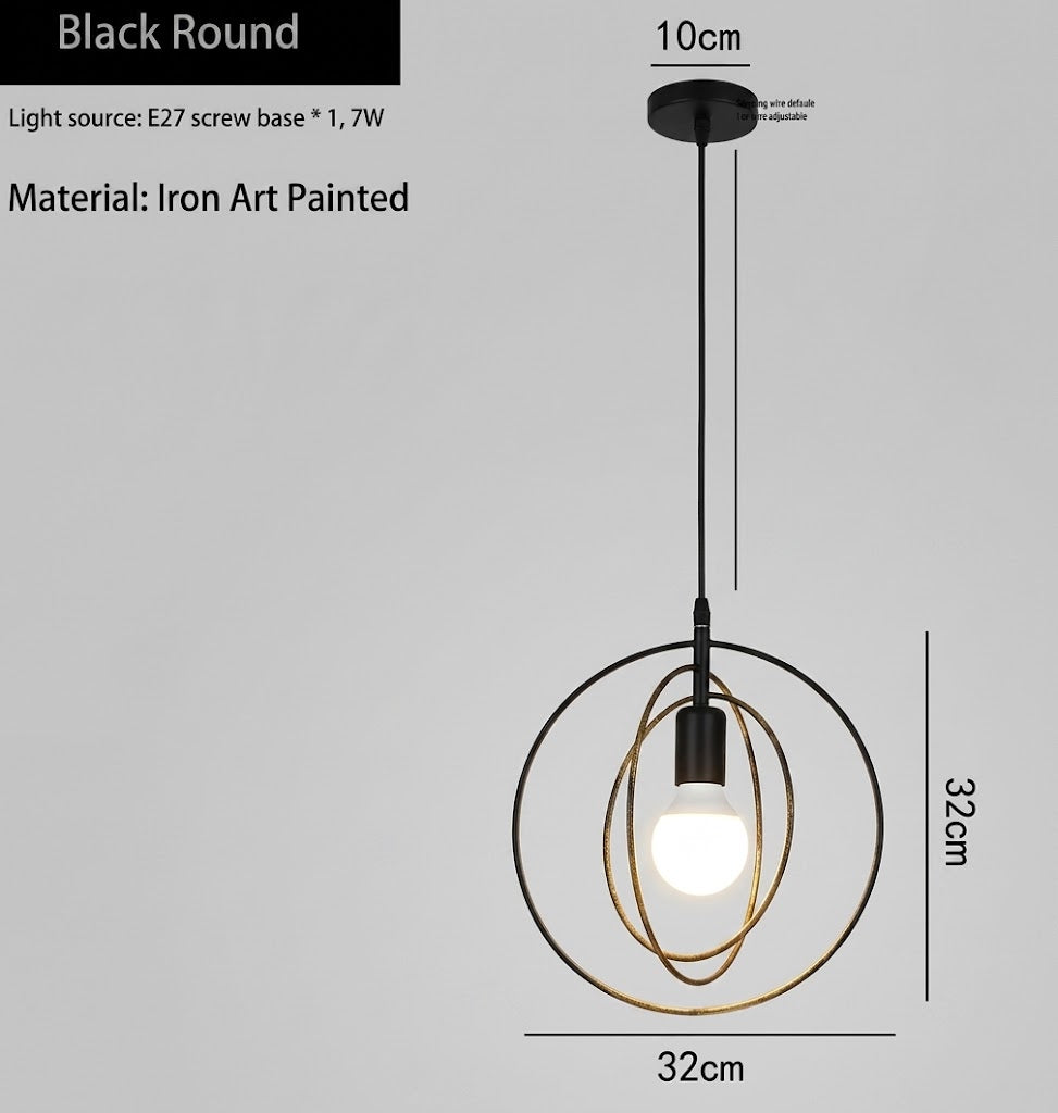 Lámpara colgante Star ajustable – Iluminación LED industrial para decoraciones modernas