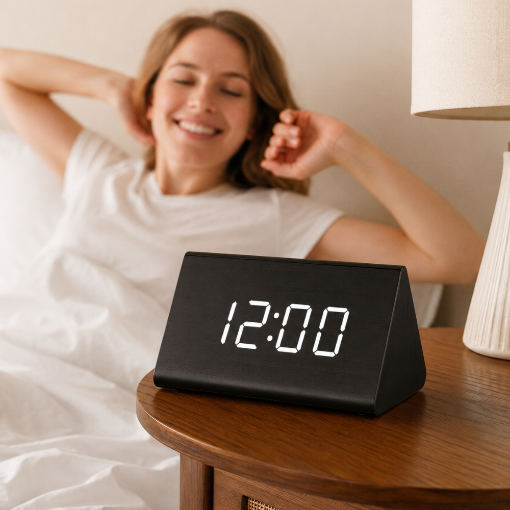 EloraClock - Reloj Despertador Digital con Control de Sonido y Pantalla HD