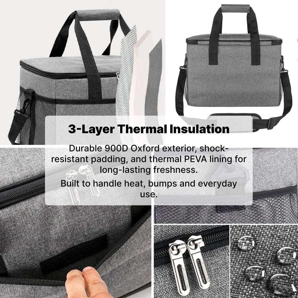 Bolsa Térmica Impermeable de 33L | Aislada, Espaciosa e Ideal para Picnics, Días de Playa, Senderismo y Actividades al Aire Libre