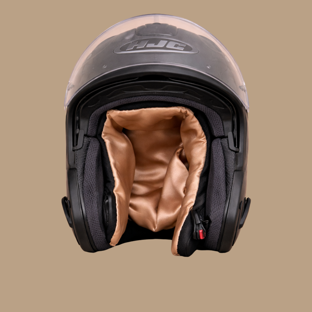 Forro de satén para casco de moto