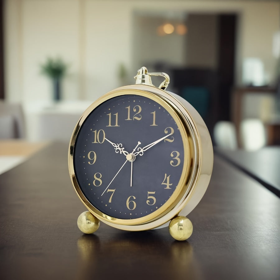 VINTERRA - Reloj Despertador de Escritorio Retro Creativo Europeo con Movimiento Silencioso