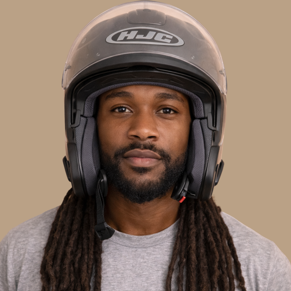 Forro de satén para casco de moto