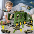 ArmyForce 14-en-1 Set de Juguetes Militares - Camión con Tanques, Soldados y Efectos de Sonido