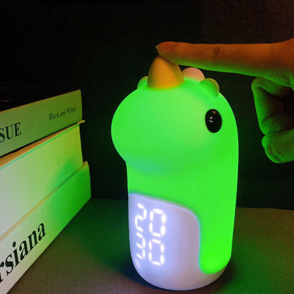 Luz Nocturna LED de Unicornio Mágico y Reloj Despertador para Niños