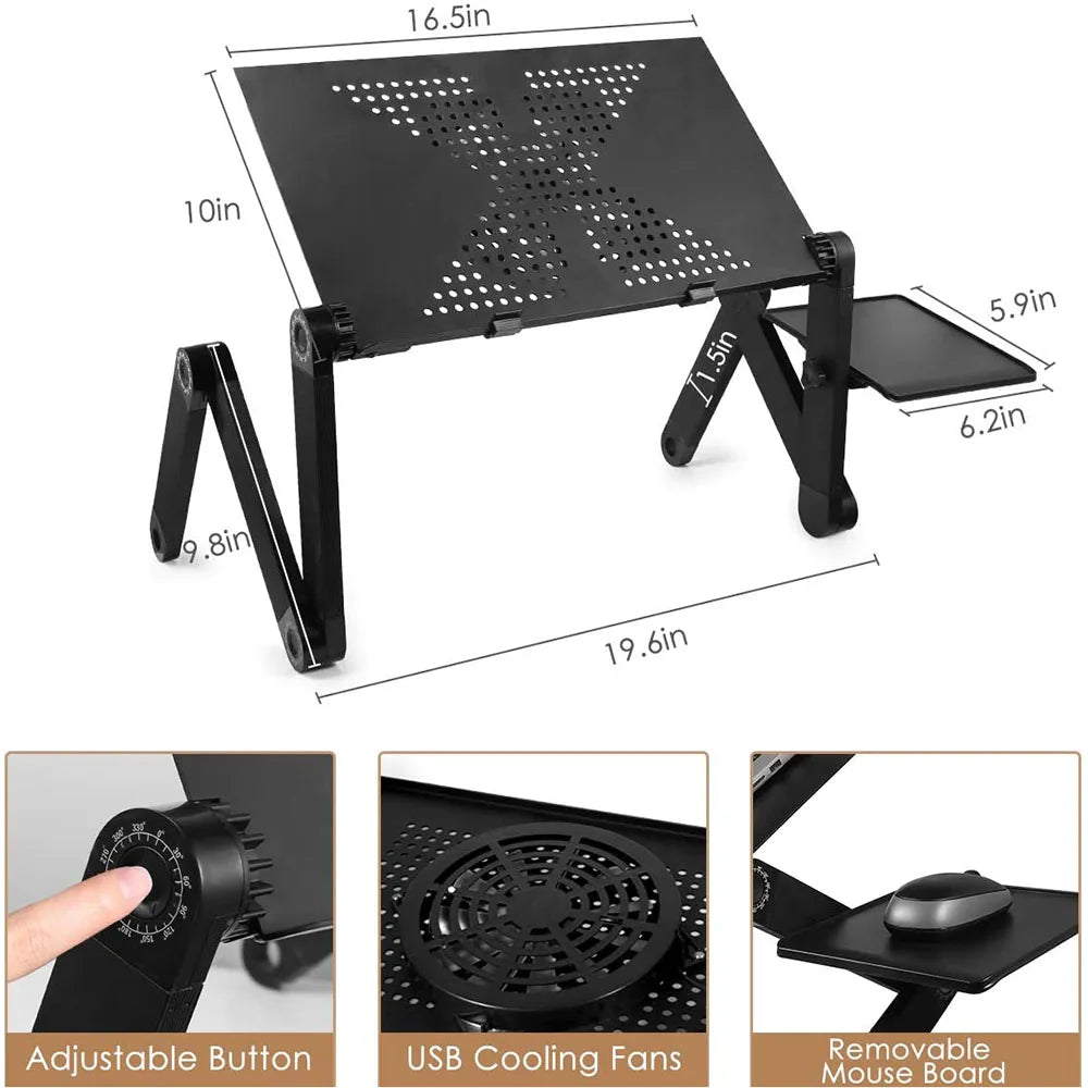 Soporte Ergonómico para Portátil Ajustable 360° para Productividad