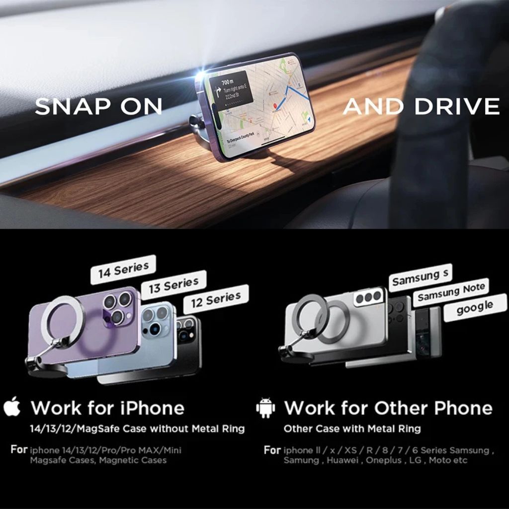 Soporte Magnético para Teléfono de Coche Ajustable 360°