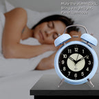Skanto | LuminousTime - Reloj despertador de metal elegante con suave iluminación para mañanas y noches tranquilas