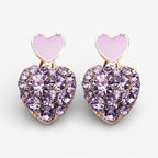 Poppy – Pendientes de Corazón de Moda con Diseño de Diamante