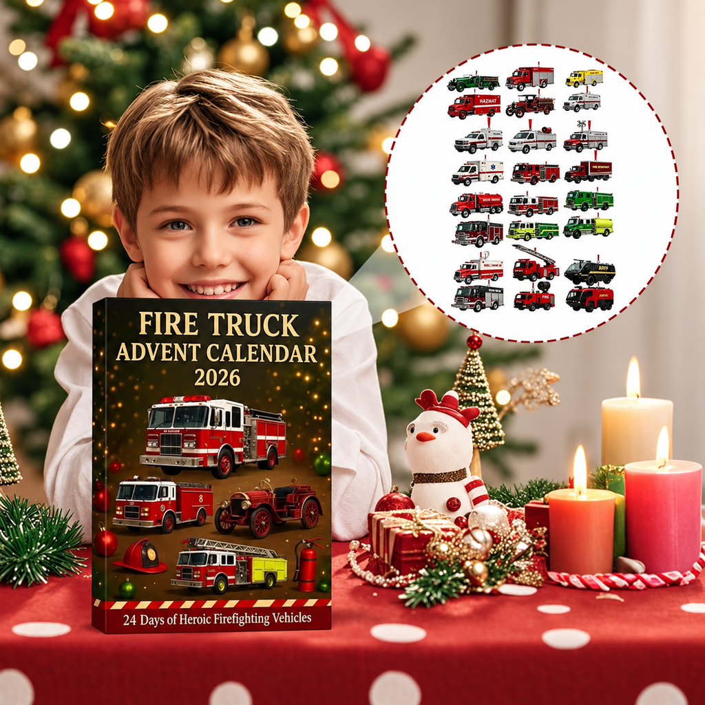 FIRESPARK 2026 – Calendario de Adviento de 24 días con vehículos de bomberos para niños con cuenta atrás festiva