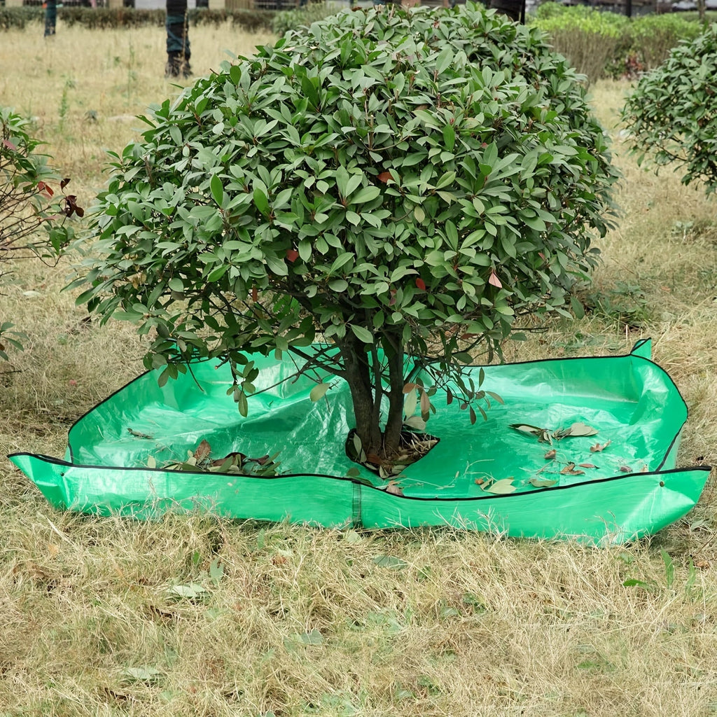 Gran Lona de Jardín con Abertura para Árbol – Impermeable, Reutilizable y Perfecta para Trabajo de Poda