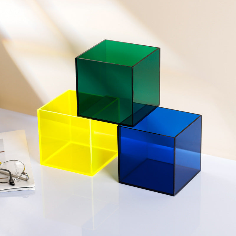 Cubierta de polvo de acrílico color transparente para caja de exhibición de modelo integrado de Lego