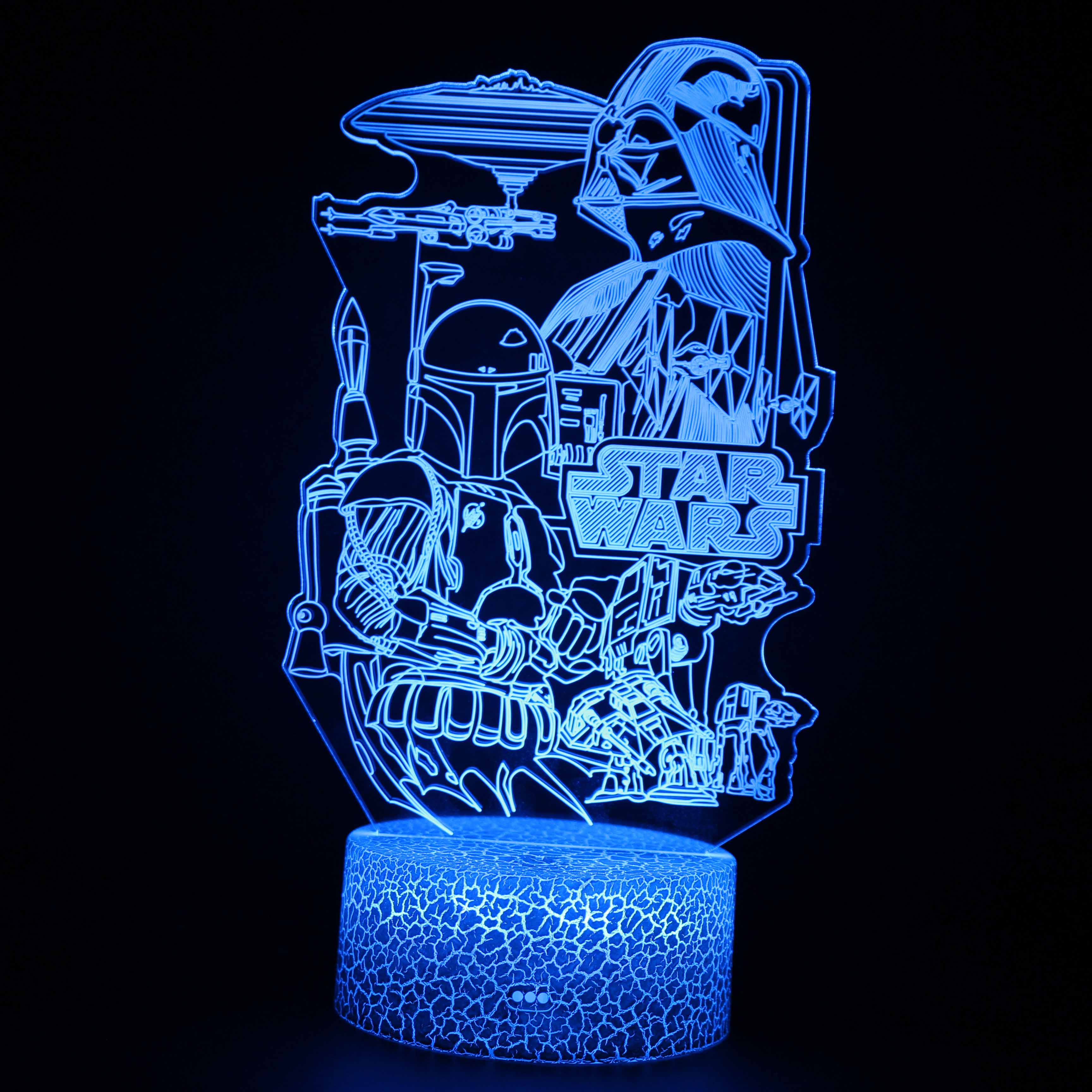 Lámpara de ilusión óptica 3D de Star Wars