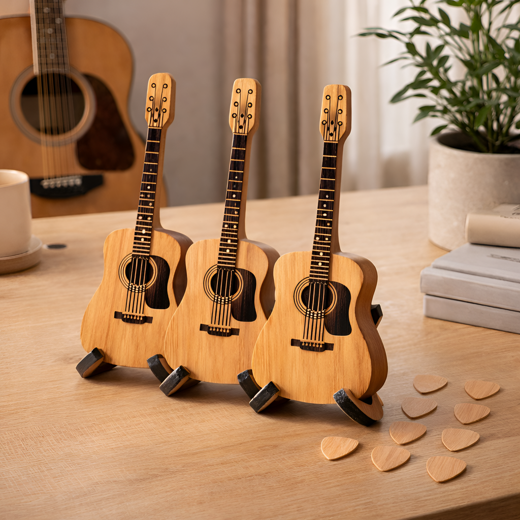 Arin - Caja de madera para púas de guitarra