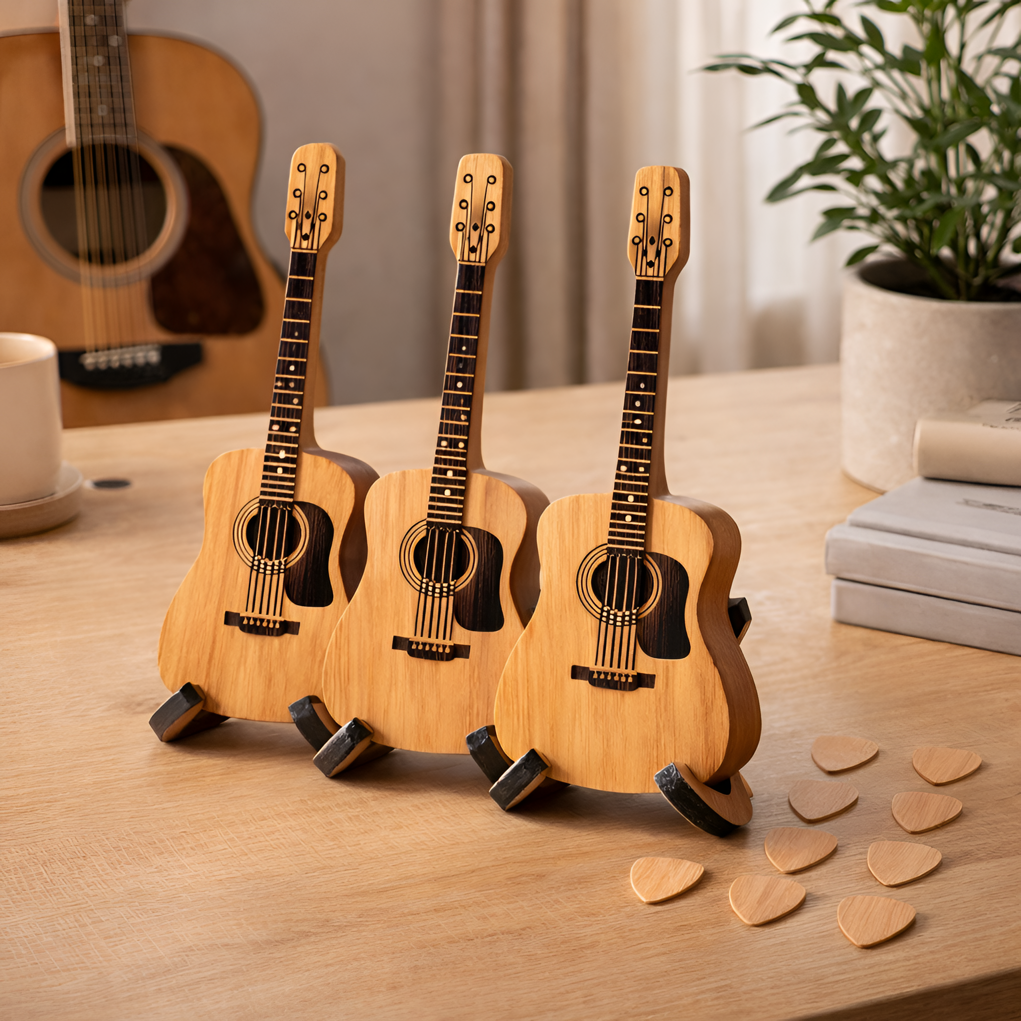 Arin - Caja de madera para púas de guitarra