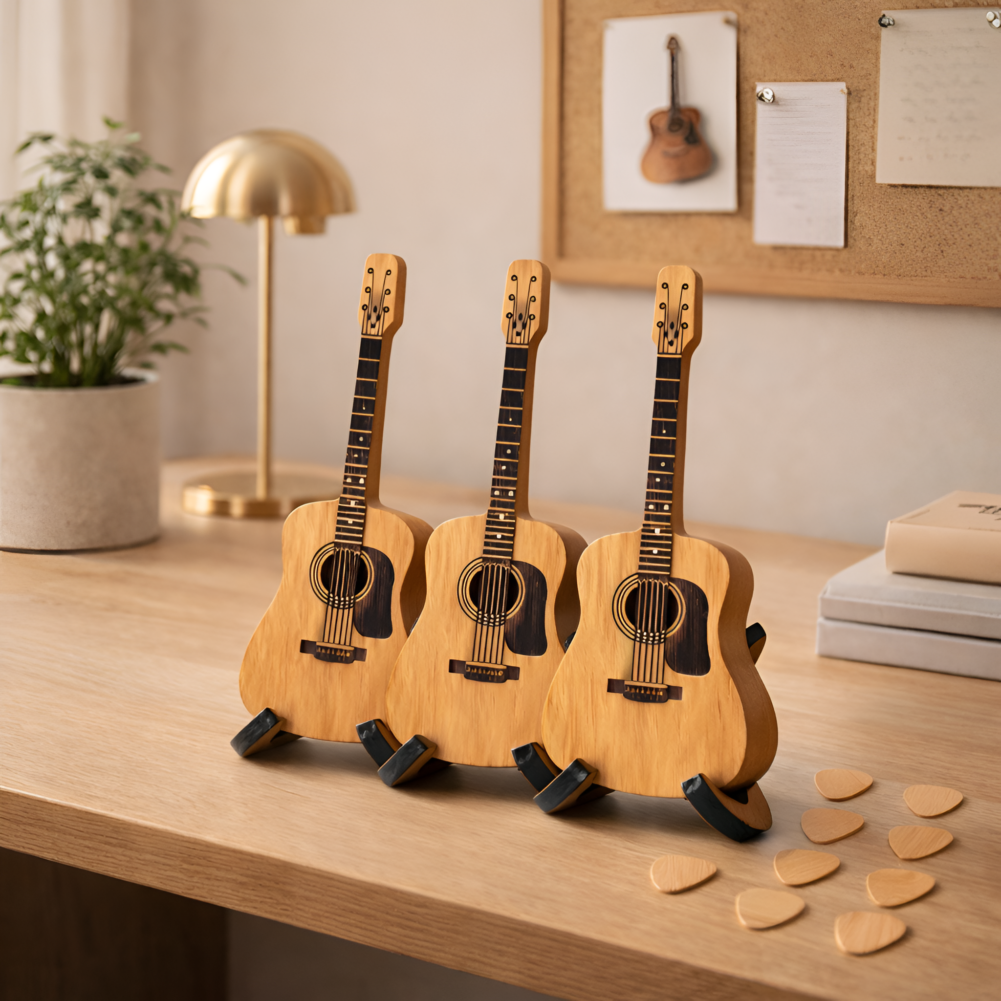 Arin - Caja de madera para púas de guitarra