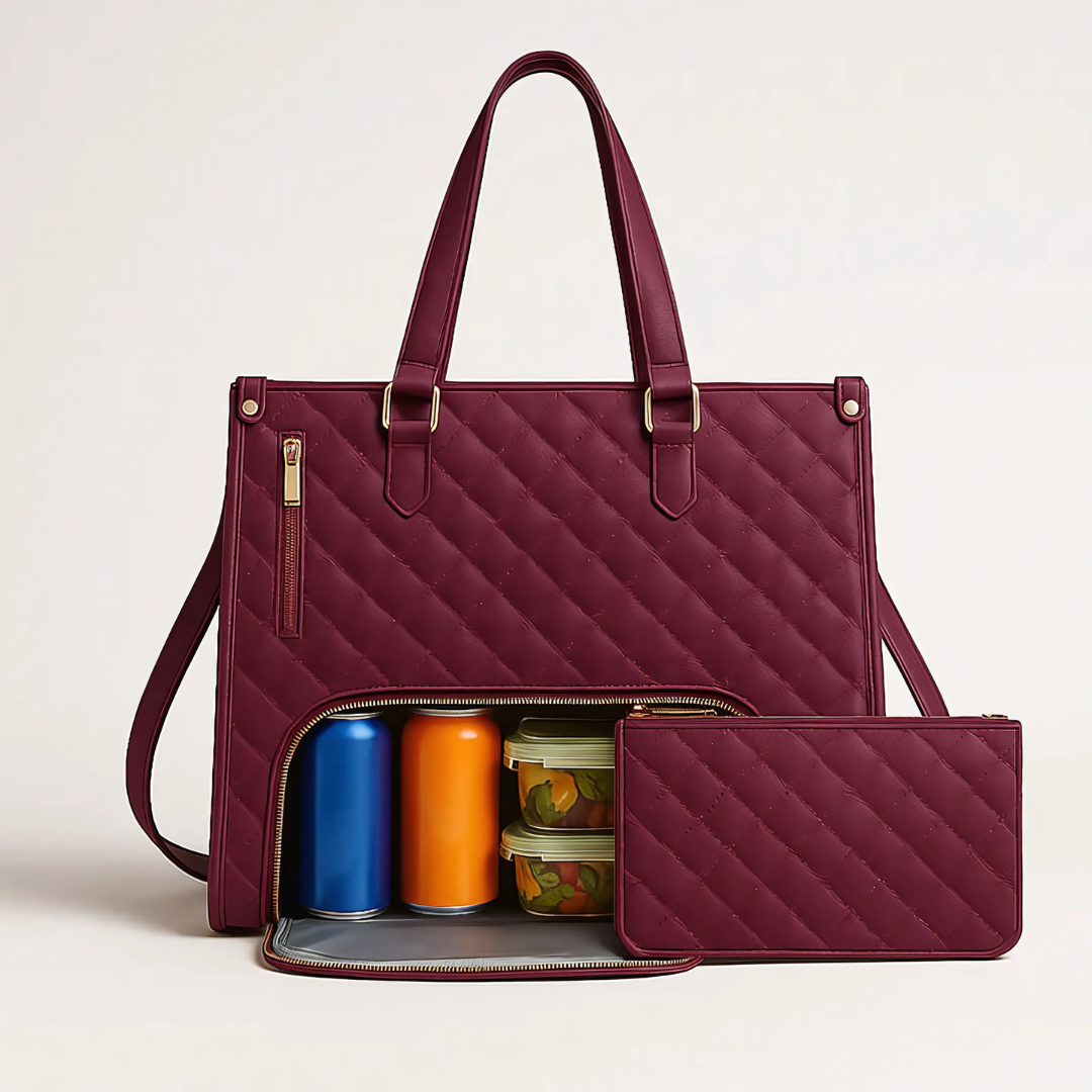 Bolso de mano para mujer 3-en-1 con compartimento para ordenador portátil