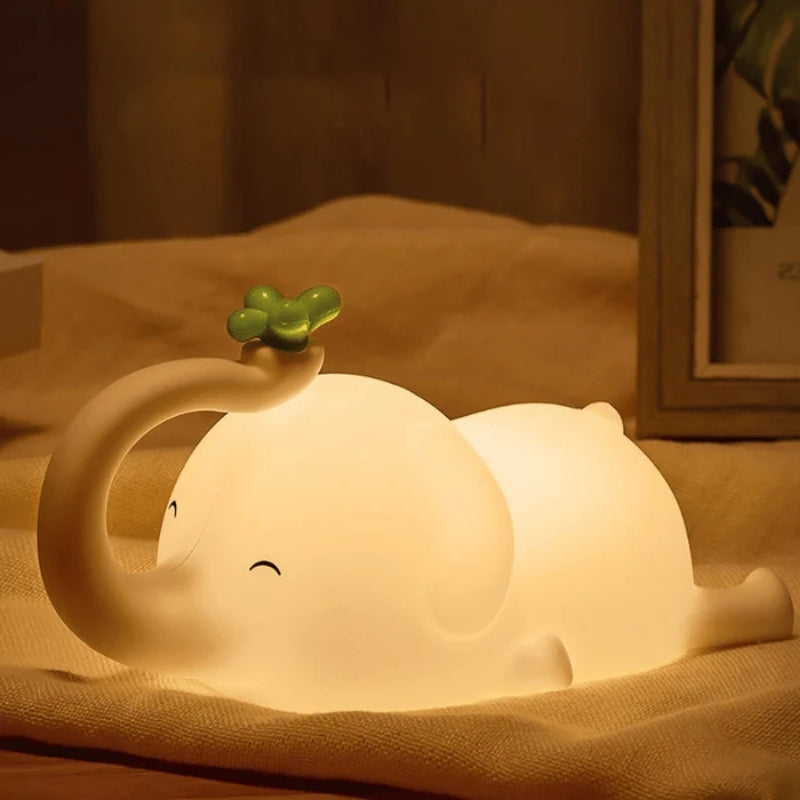 GlowEle – Luz Nocturna de Elefante Regulable para el Dormitorio