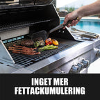 Grillfine Red de Parrilla / Alfombrilla para Parrilla | Antiadherente y Reutilizable | Resistente al Calor hasta 370 °C | Para Carne, Pescado y Verduras