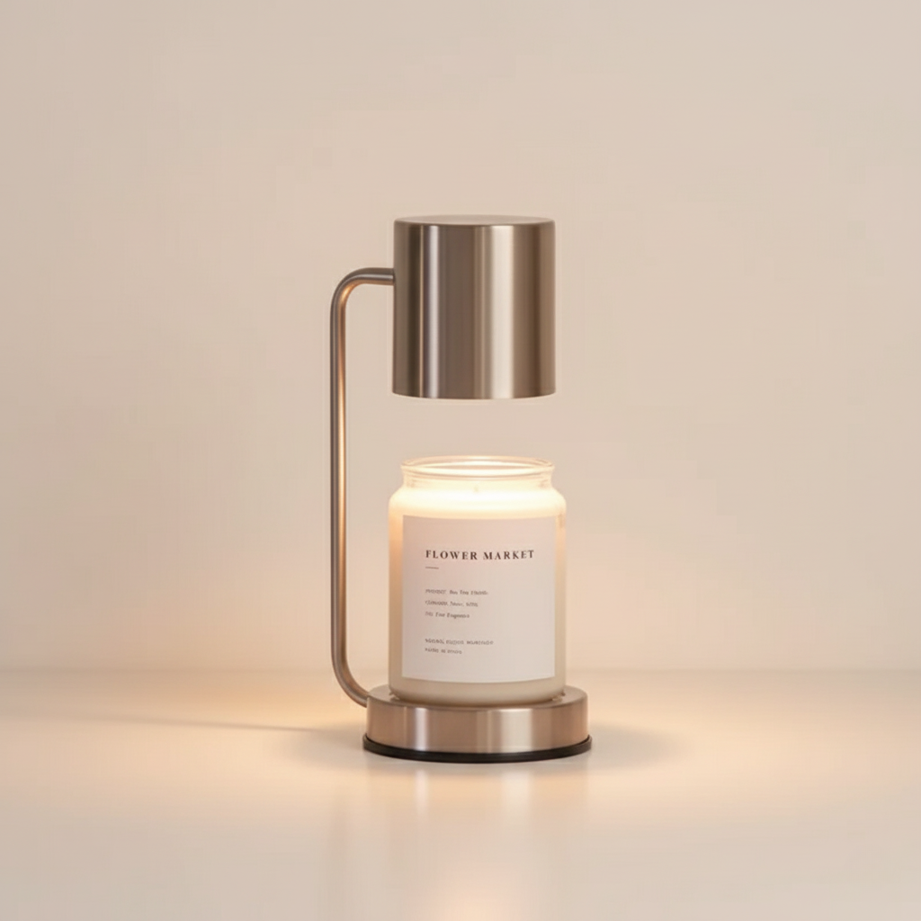 Lámpara Calentadora de Velas Elegante - Luz Calentadora de Velas Eléctrica de Doble Uso para una Atmósfera Acogedora