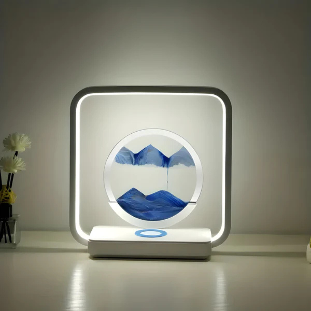Lámpara LED con efecto de arena fluyendo | Lámpara nocturna 3D para interiores