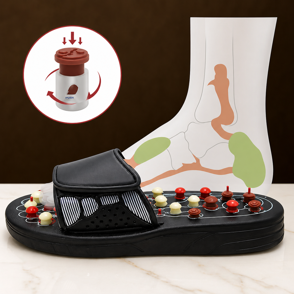 Sandalias de masaje para pies – sensación relajante rápida