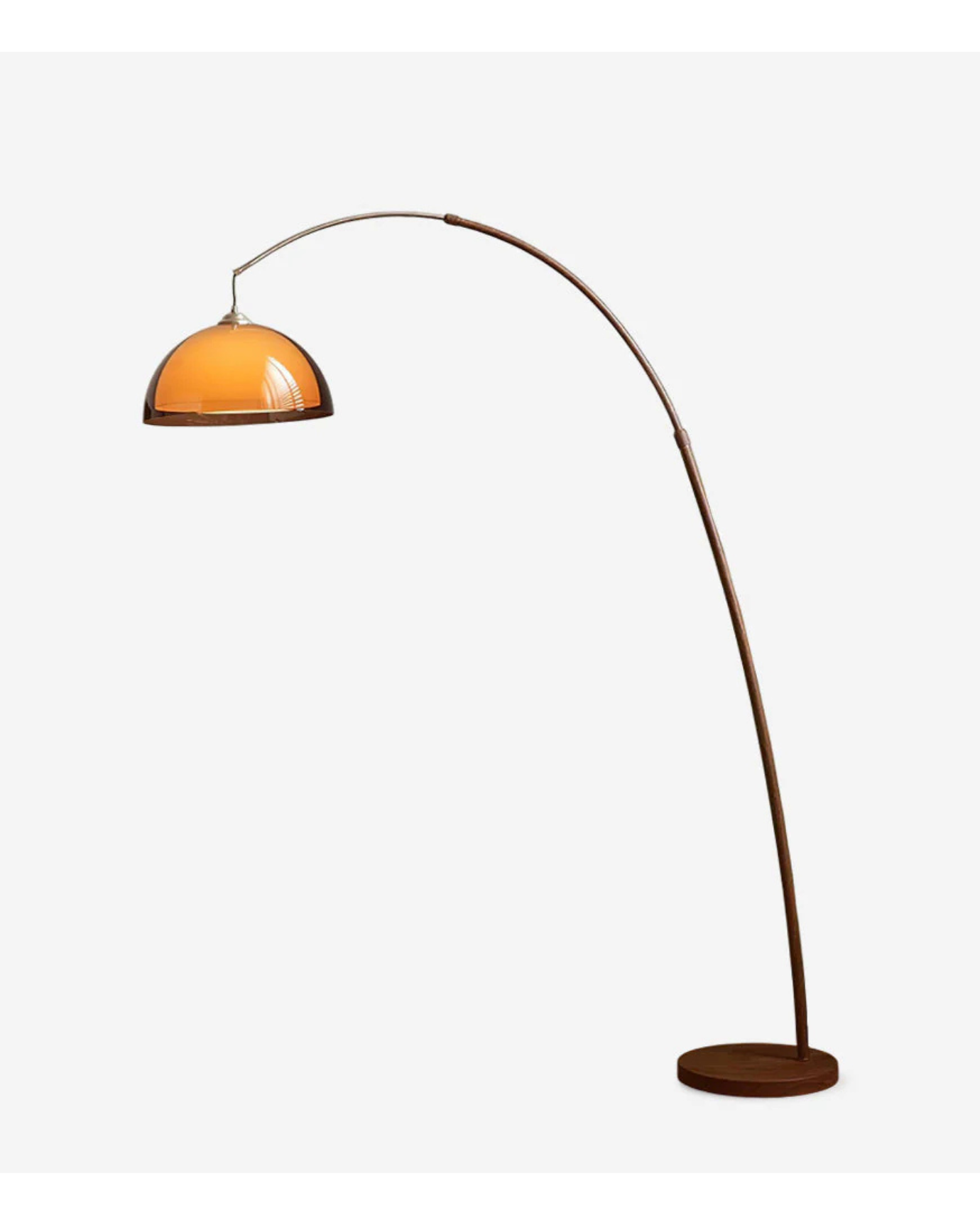 Lámpara de Pie Ventoro Arc - Lámpara Moderna de Pie con Pantalla de Domo Cálido para Sala de Estar