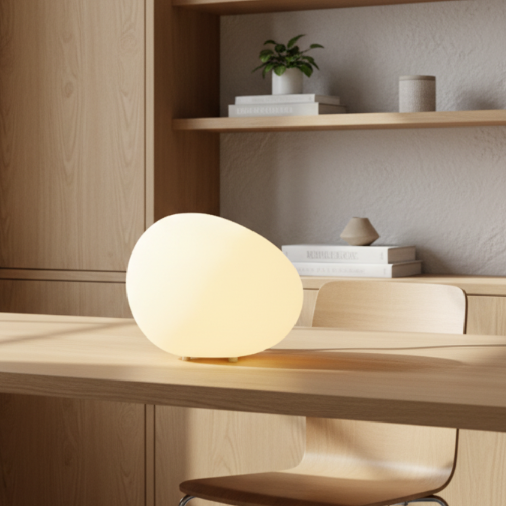 PebbleGlow | Lámpara de Mesa LED Moderna Pebble para Sala de Estar y Dormitorio