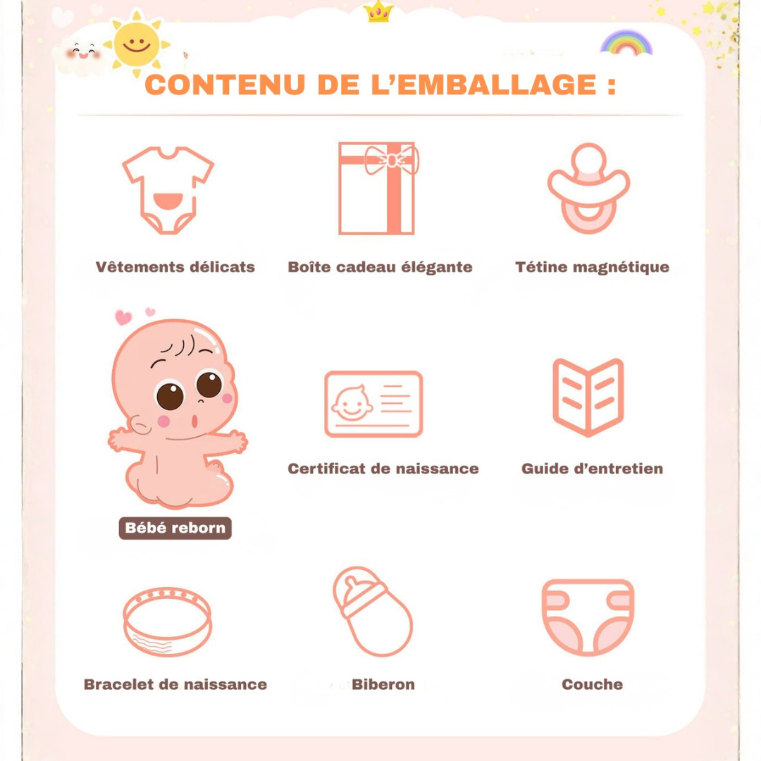 Muñeca de bebé realista de silicona suave