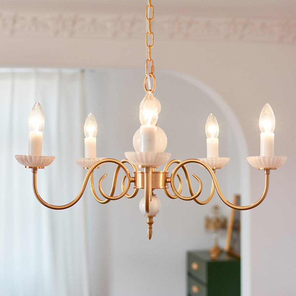 Marivelle | candelabro clásico con brazos dorados