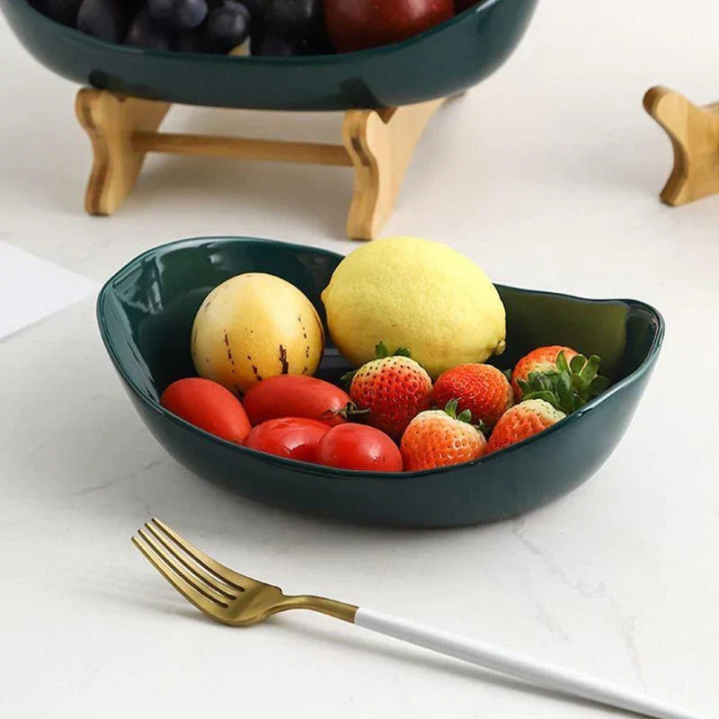 HoldNest – Cuenco de frutas moderno con bandejas apilables desmontables
