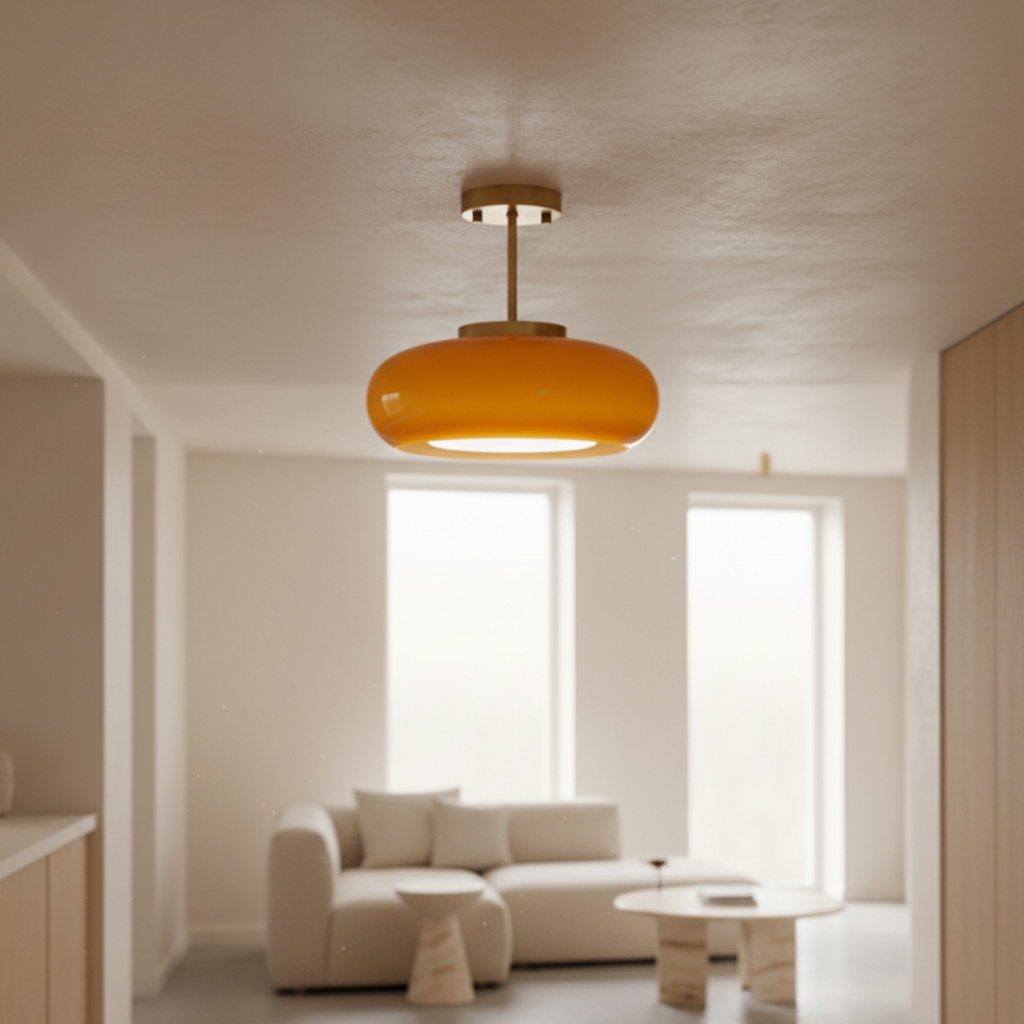 Lámpara Colgante Escandinava Minimalista - Elegante Iluminación de Latón y Vidrio