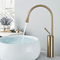 BrassGlow - Grifo Mezclador Caliente y Frío para el Lavabo