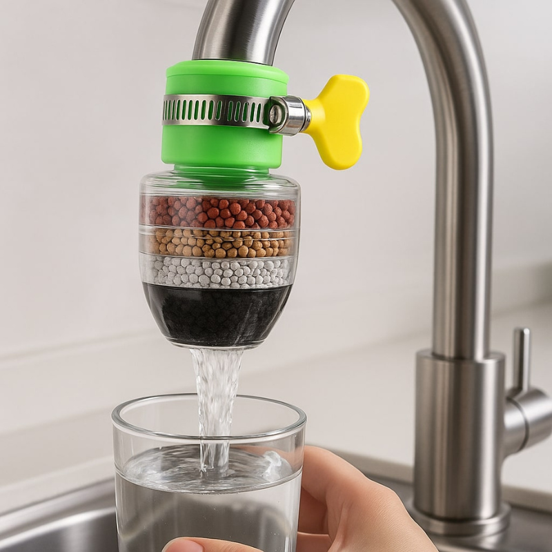Filtro de Agua para Grifo Rotatable 360° para Fregadero de Cocina