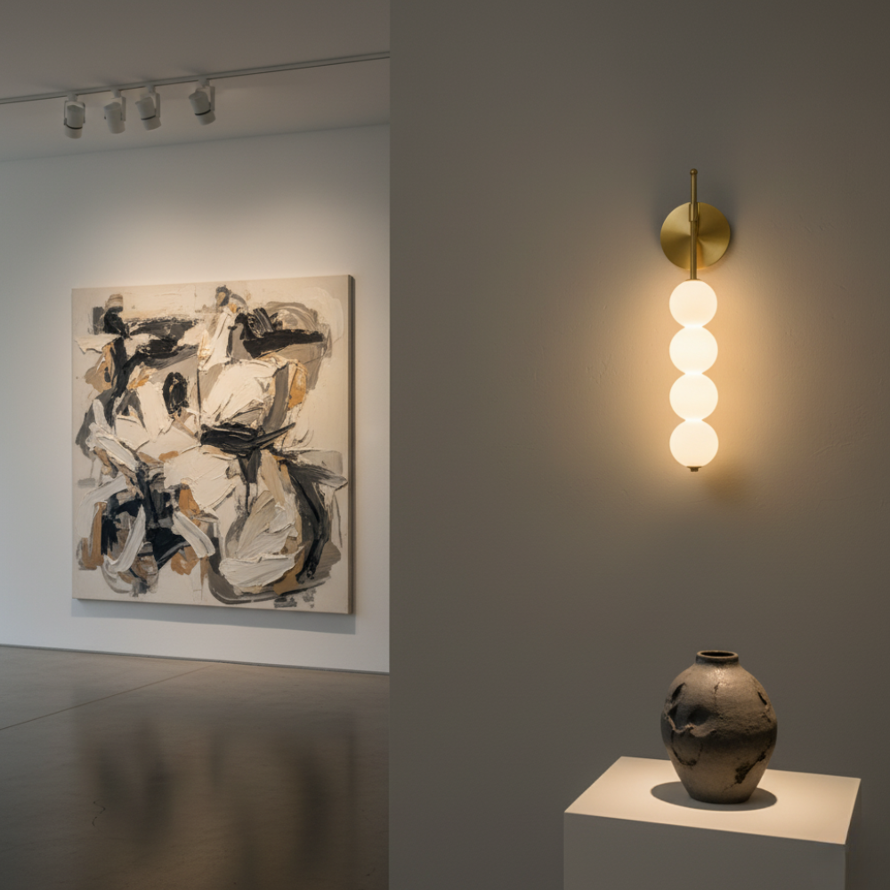Aplique de Pared Minimalista Elegante - Iluminación LED Cálida para Interiores Modernos